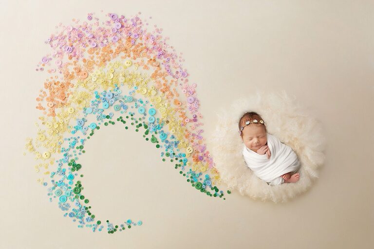 rainbow baby girl photo session fort worth texas