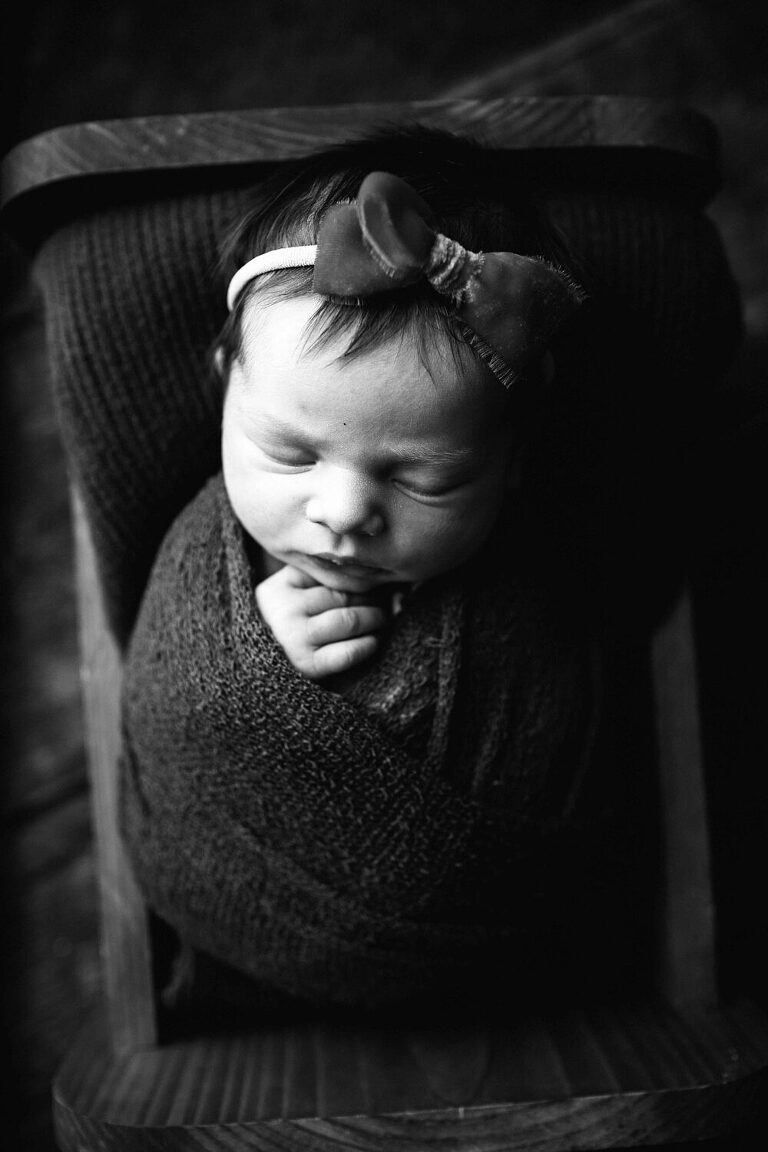 black and white baby portrait, dallas forth worth texas